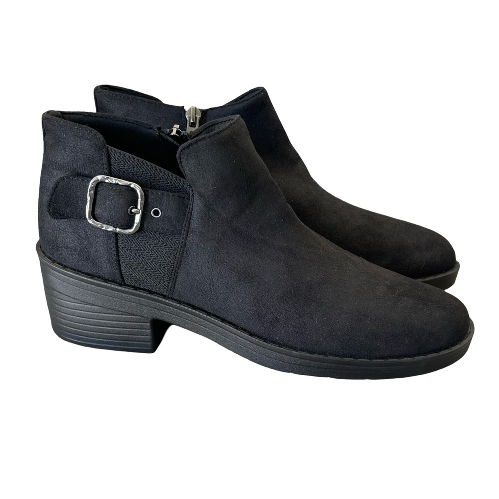 Bzees Womens Oasis Black Ankle Boots Size 10